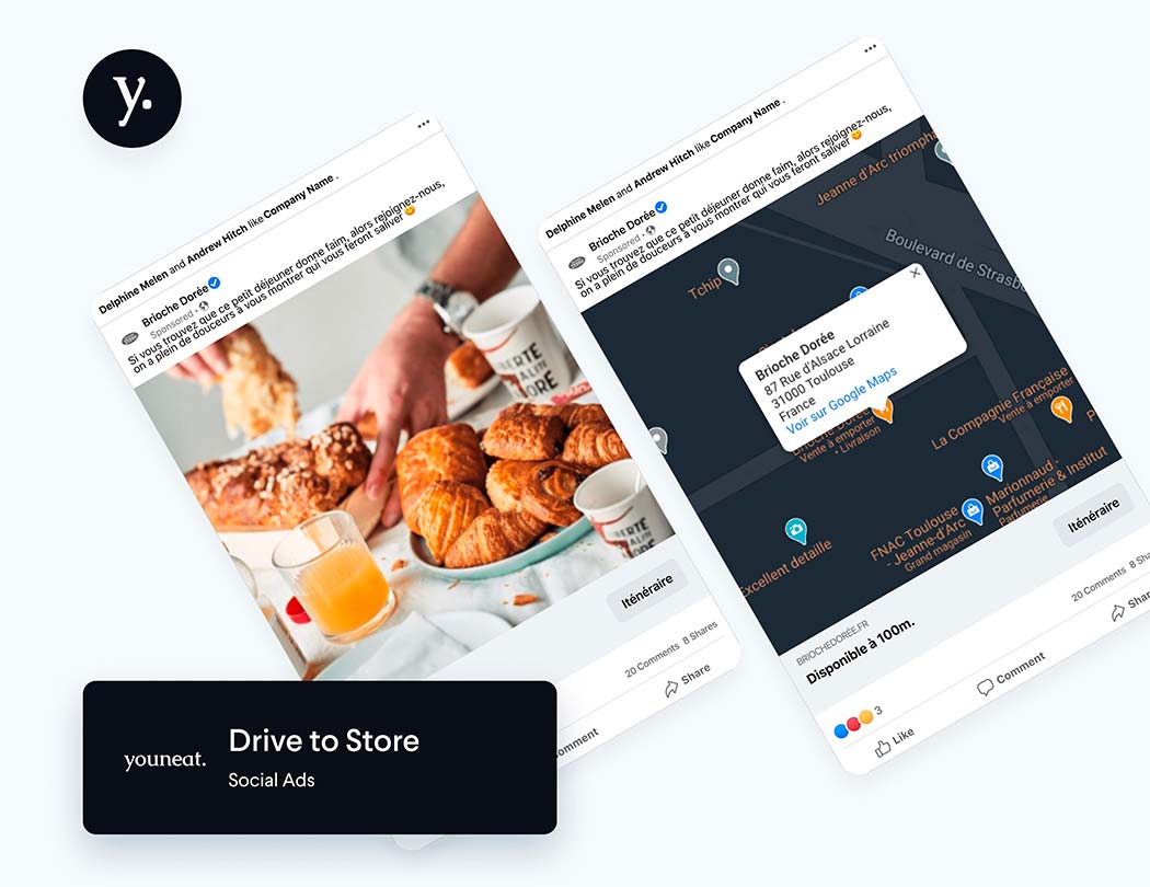 Publicité facebook drive to store social media ads