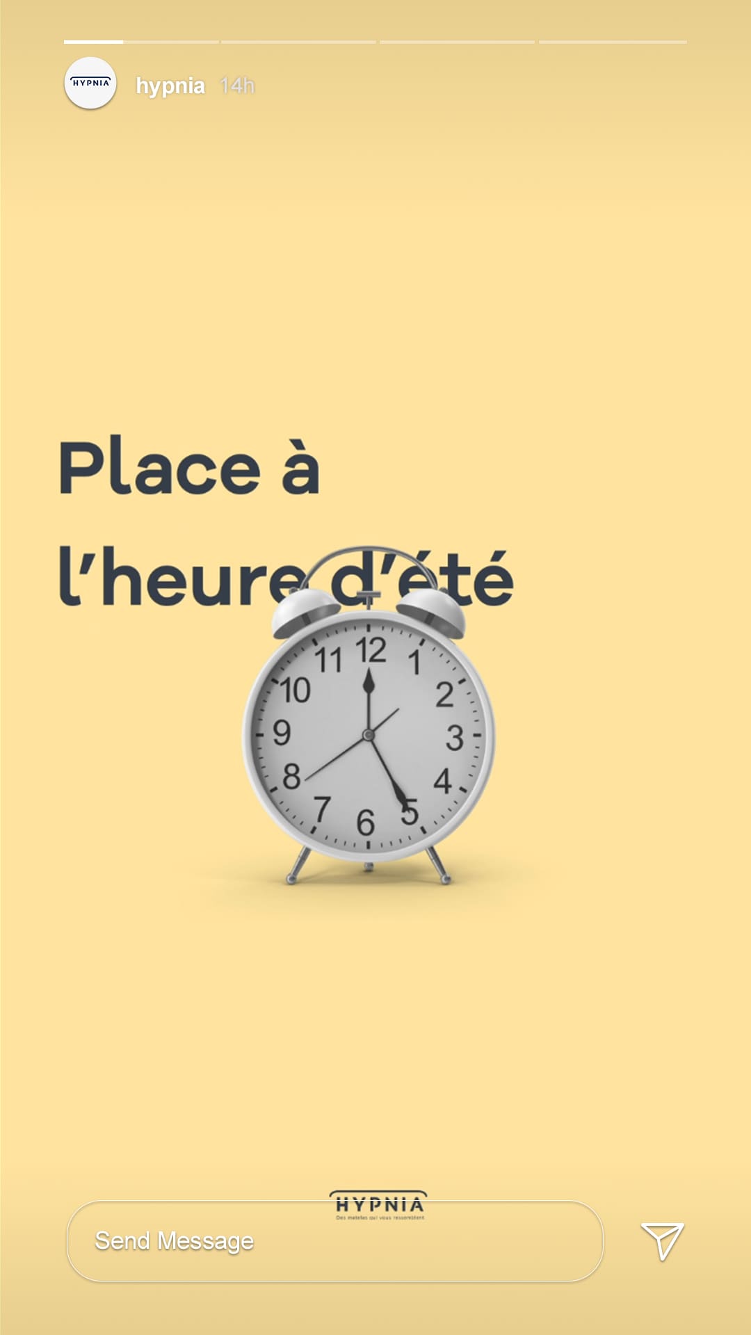 story pour hypnia sur instagram