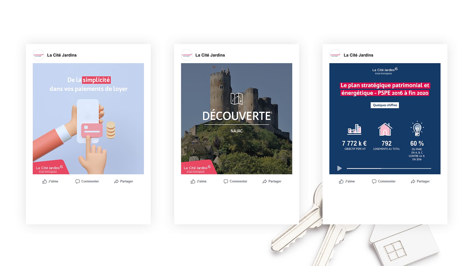 exemple de publications instagram de cite jardin
